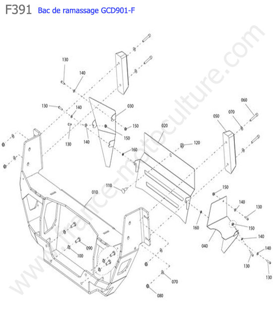 GCD901F / chassis arriere KUBOTA F391