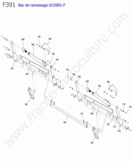 KUBOTA - F391 : GCD901F / bras renvoi