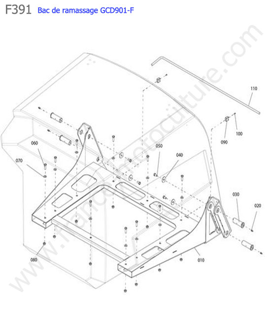 GCD901F / support bac KUBOTA F391