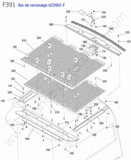 KUBOTA - F391 : GCD901F / grille