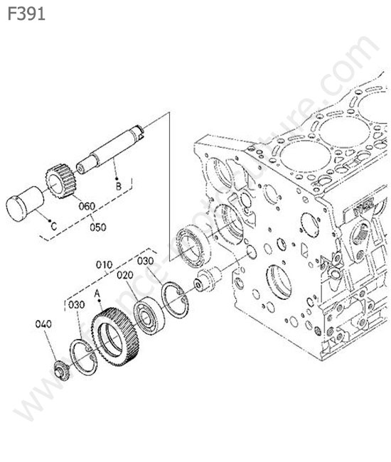 Arbre regulateur KUBOTA F391