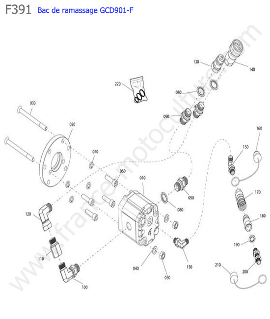 GCD901F / moteur hydraulique KUBOTA F391