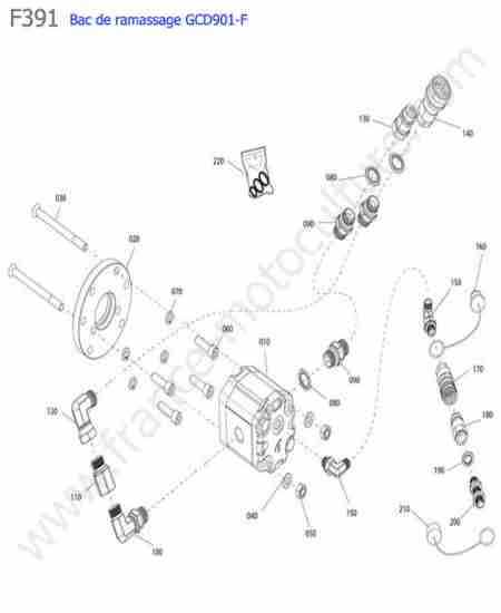 KUBOTA - F391 : GCD901F / moteur hydraulique