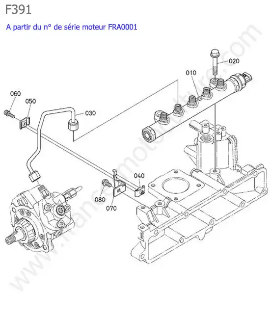 Rampe injection >fra0001 KUBOTA F391