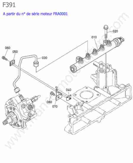 KUBOTA - F391 : Rampe injection >fra0001