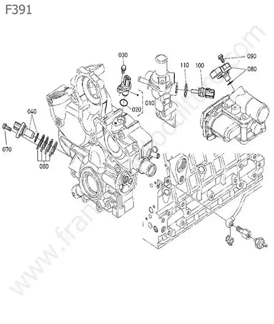 Capteurs moteur KUBOTA F391