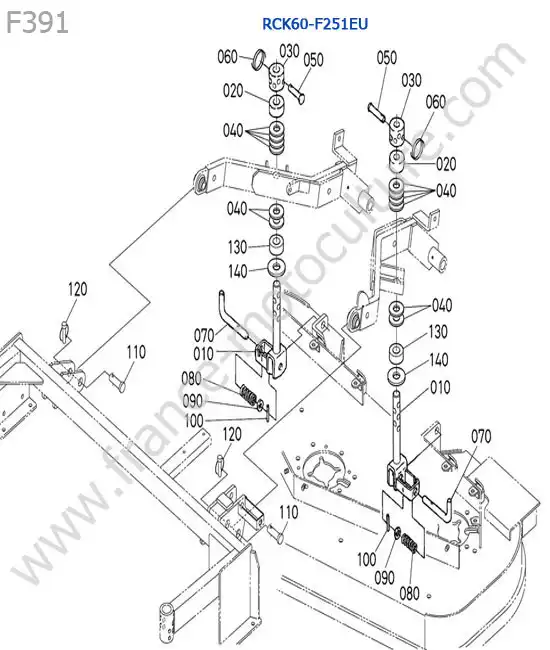 RCK60 / attelage KUBOTA F391
