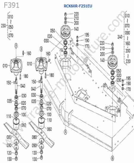 KUBOTA - F391 : RCK60R / lames