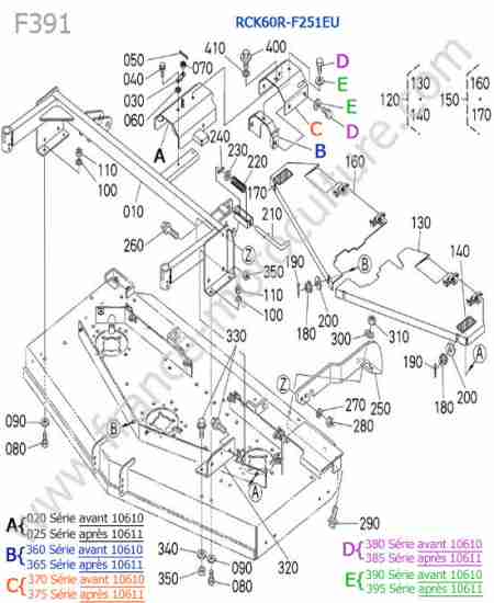 KUBOTA - F391 : RCK60R / couvercle