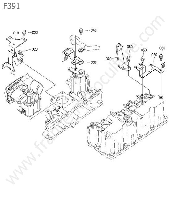 Supports haut moteur KUBOTA F391