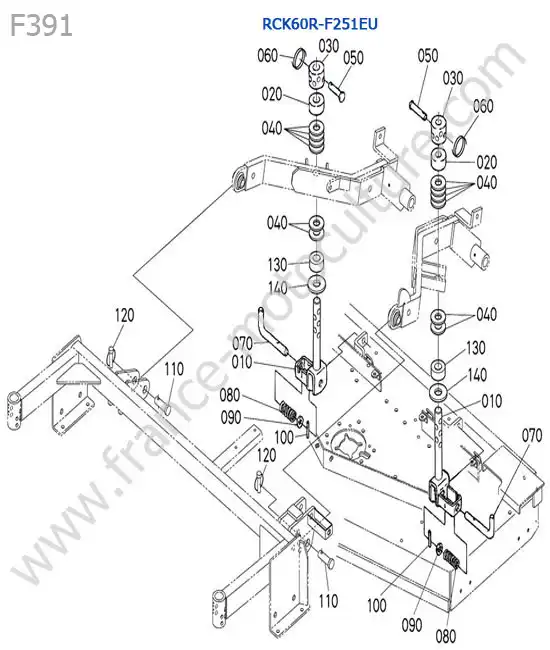 RCK60R / attelage KUBOTA F391