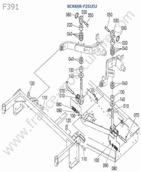 KUBOTA - F391 : RCK60R / attelage