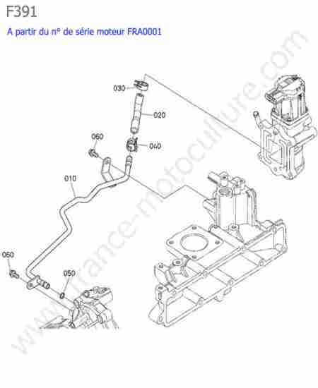 KUBOTA - F391 : Tuyau eau >fra0001