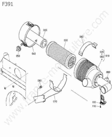 KUBOTA - F391 : Filtre air