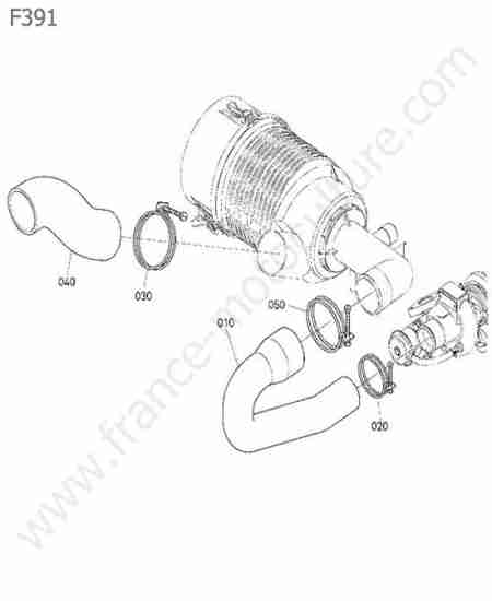 KUBOTA - F391 : Tuyau admission