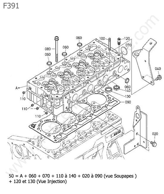 Culasse KUBOTA F391