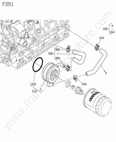 KUBOTA - F391 : Refroidisseur huile