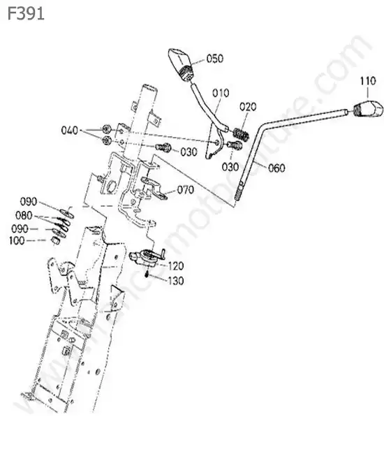 Levier accelerateur KUBOTA F391