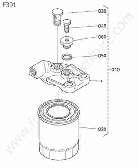 KUBOTA - F391 : Filtre gazole