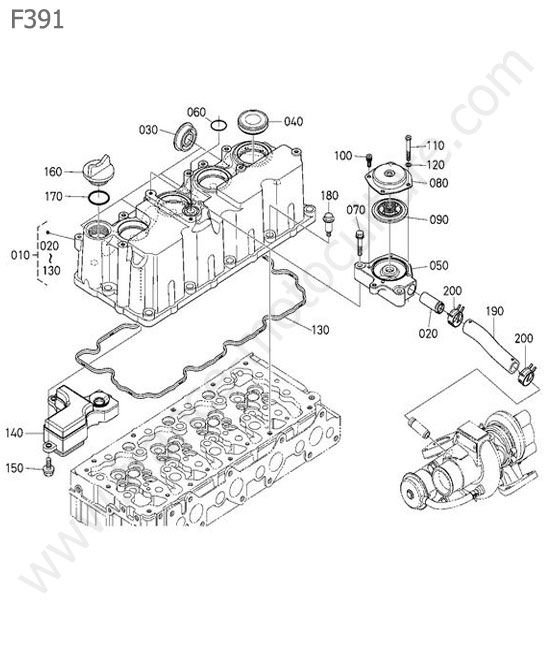 Couvre culasse KUBOTA F391