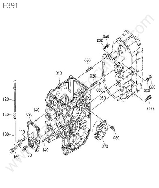 Carter differentiel avant KUBOTA F391