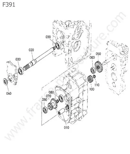 Arbre prise force KUBOTA F391