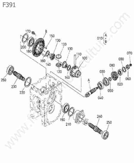 KUBOTA - F391 : Differentiel avant