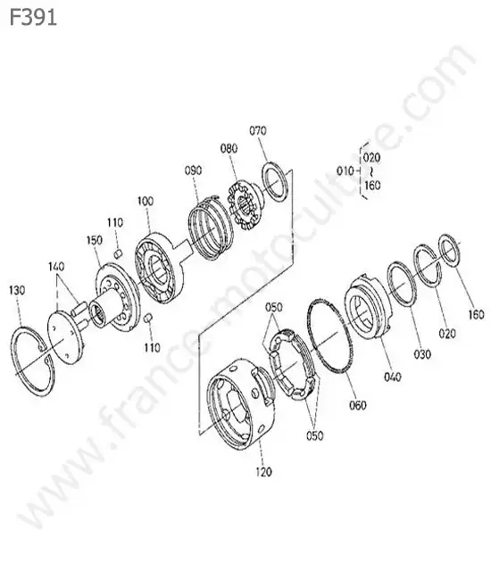 Embrayage arriere KUBOTA F391