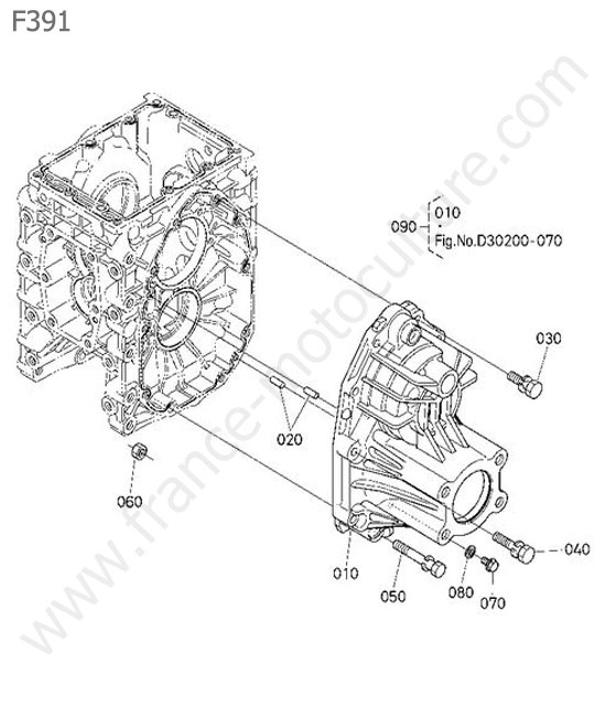 Carter reducteur avant gauche KUBOTA F391