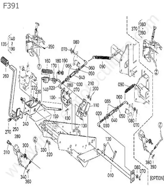 Commande frein KUBOTA F391