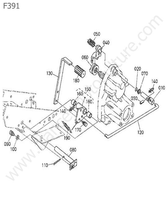 Verrouillage differentiel KUBOTA F391
