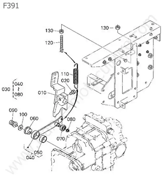 Commande avancement KUBOTA F391