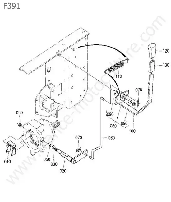 Levier embrayage KUBOTA F391