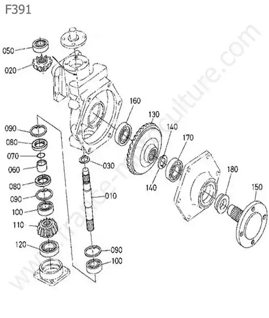 Reducteur arriere KUBOTA F391