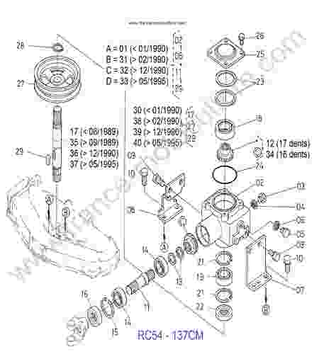 KUBOTA - G1700 : Engrenage conique RC54