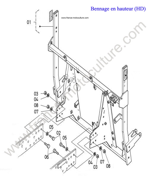 Vue éclatée (Plateforme) pour KUBOTA - G18 Plateforme KUBOTA G18