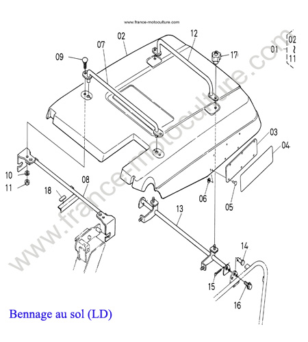 couvercle panier KUBOTA G18