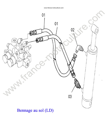 Vue éclatée (Flexible panier) pour KUBOTA - G18 Flexible panier KUBOTA G18