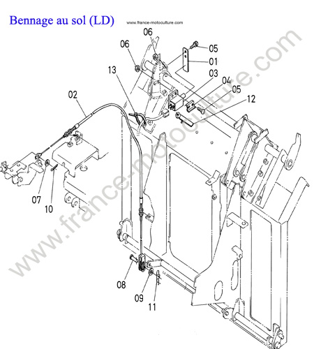 Vue éclatée (Cable - interrupteur) pour KUBOTA - G18 Cable - interrupteur KUBOTA G18