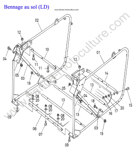 Chassis panier KUBOTA G18