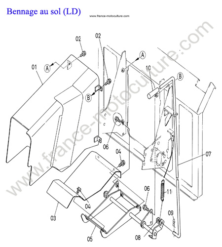 Vue éclatée (Conduit panier) pour KUBOTA - G18 Conduit panier KUBOTA G18