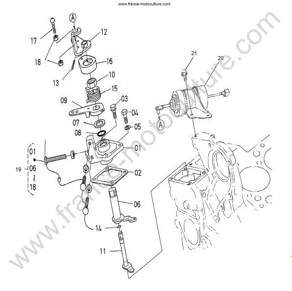 Limiteur vitesse 2 - Solenoide KUBOTA G18