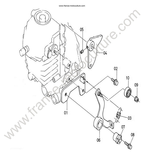 Vue éclatée (Bras vitesse - commande) pour KUBOTA - G18 Bras vitesse - commande KUBOTA G18