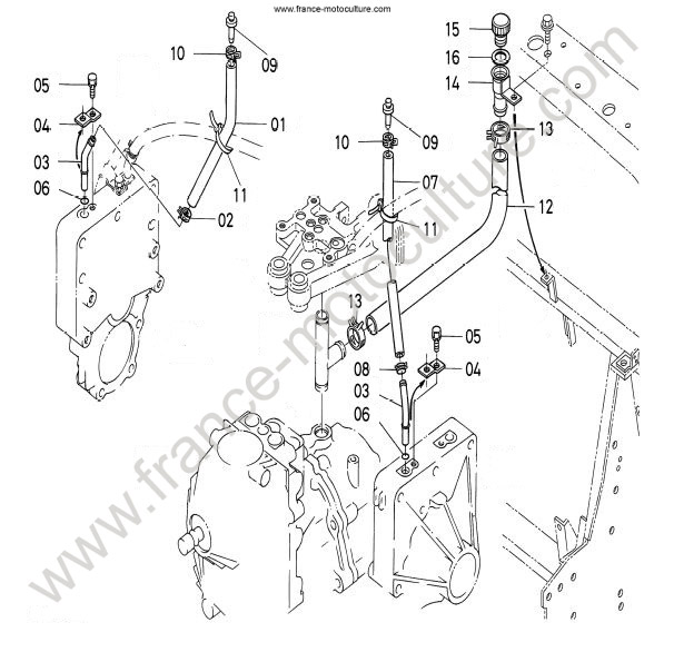 Circuit reniflard KUBOTA G18