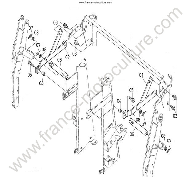 Bras arriere KUBOTA G18