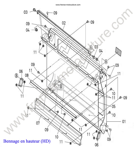 Vue éclatée (Chassis arriere) pour KUBOTA - G18 Chassis arriere KUBOTA G18