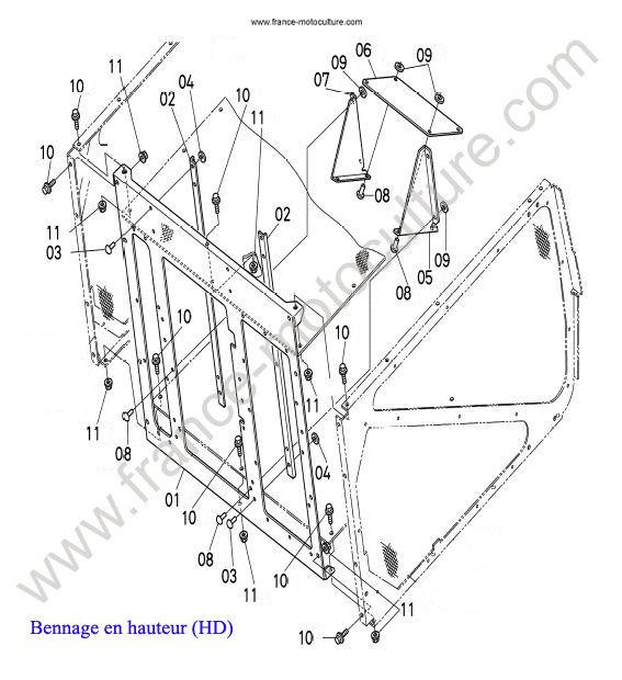Vue éclatée (Chassis avant) pour KUBOTA - G18 Chassis avant KUBOTA G18