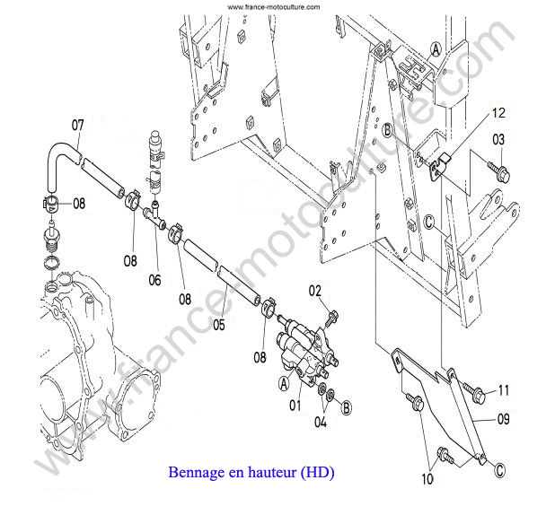 Vue éclatée (Distributeur) pour KUBOTA - G18 Distributeur KUBOTA G18