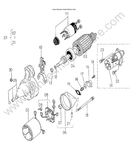Demarreur 1 KUBOTA G1900