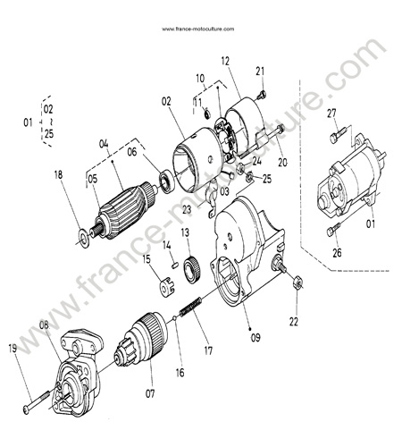Demarreur 2 KUBOTA G1900